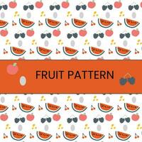 fruit pattern design print item vector