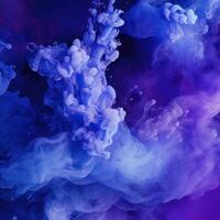 púrpura líquido fumar en fondo. generativo ai foto