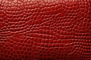 Red leather texture. Leather background photo