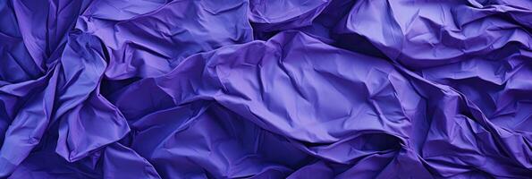 Abstract purple background with folded textile ruffle. Generative AI photo