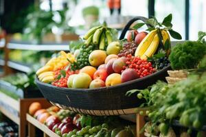 Fresh fruits in the store photo