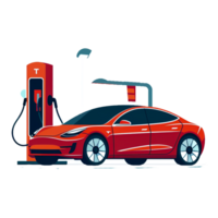 Tesla Modell- s Luxus Auto ai generativ png