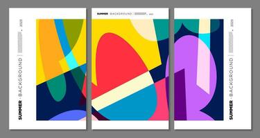 Vector Colorful Abstract Geometric and Liquid Background for Summer Festival