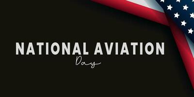 National Aviation Day on August 19. Holiday concept. Template for background, banner, card, poster with text inscription. EPS 10. vector