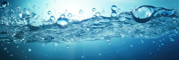 de cerca de burbujeante agua con agua gotas salpicaduras arriba foto