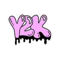 Y2k Graffiti inscription vector