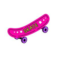 Skateboard flat vector illustration