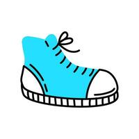 Funny doodle sneaker vector