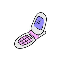 Vintage smartphone. 2000s y2k aesthetic. Pink Mobile phone. Vector 16097049  Vector Art at Vecteezy