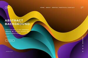 Abstract Background Dynamic Wave Colorful is used for website UI UX creativity and vibrancy to the website, making it visually appealing and engaging for users vector