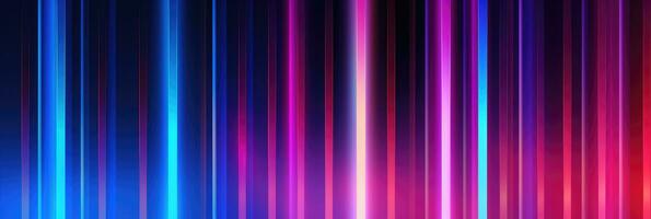 Abstract futuristic background with pink blue glowing neon lines. Generative AI photo