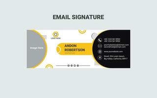 Email signature design concept vector