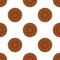 Pattern homemade cookie different taste in pastry biscuit vector
