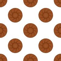 Pattern homemade cookie different taste in pastry biscuit vector