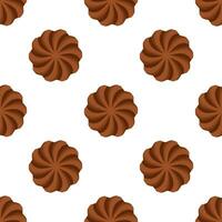 Pattern homemade cookie different taste in pastry biscuit vector