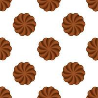 Pattern homemade cookie different taste in pastry biscuit vector