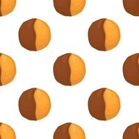 Pattern homemade cookie different taste in pastry biscuit vector