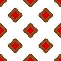 Pattern homemade cookie different taste in pastry biscuit vector