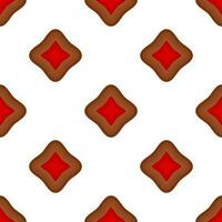 Pattern homemade cookie different taste in pastry biscuit vector