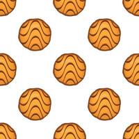 Pattern homemade cookie different taste in pastry biscuit vector