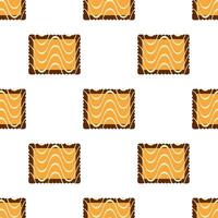 Pattern homemade cookie different taste in pastry biscuit vector