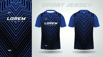 black blue t-shirt sport jersey design vector