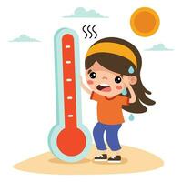 Hot Weather And Sunny Day vector