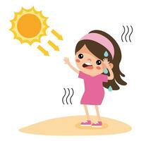 Hot Weather And Sunny Day vector