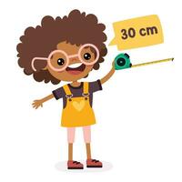 Cartoon Student Using Tape Measure vector