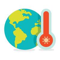 Illustration Of Earth And Thermometer vector