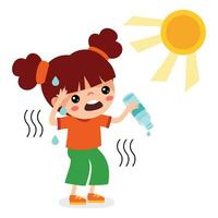 Hot Weather And Sunny Day vector