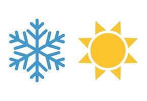 Hot And Cold Temperature Icon vector