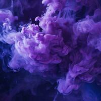 Purple Liquid smoke on backdrop. Generative AI photo