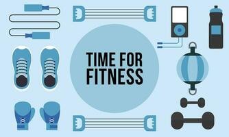 Fitness equipment logo flat concept vector