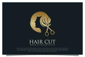 Haircut logo design element vector for your business