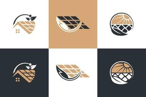 Solar tech logo design element collection for your business vector