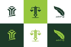 Lawyer logo design element collection for your business vector