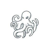 Octopus vector design element for drawing