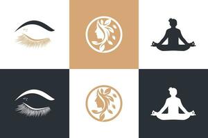 Beauty and health logo design element for your business vector