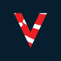 V letter logo or v text logo and v word logo design. vector