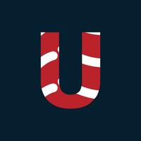 U letter logo or u text logo and u word logo design. vector