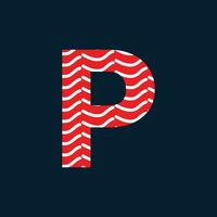P letter logo or p text logo and p word logo design. vector