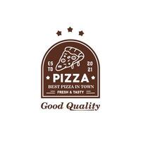 vintage logo hipster Vector minimalis pizza for food and cafe