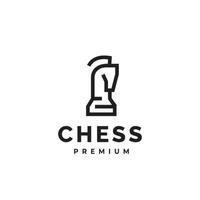 Chess vector icon logo, Horse symbol for chess match