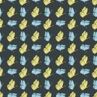 Seamless butterfly pattern. Drawn butterfly background vector