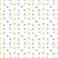 Seamless butterfly pattern. Drawn butterfly background vector