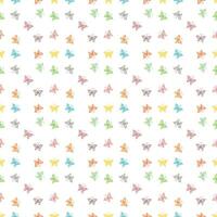 Seamless butterfly pattern. Drawn butterfly background vector