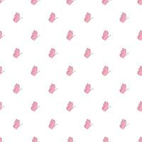Seamless butterfly pattern. Drawn butterfly background vector