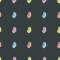 Seamless butterfly pattern. Drawn butterfly background vector