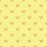 Seamless butterfly pattern. Drawn butterfly background vector